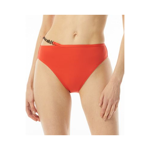 Michael Kors Womens Chain-Waist Bikini Bottoms