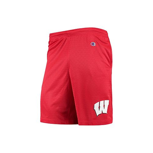 Champion Mens Red Wisconsin Badgers College Mesh Shorts