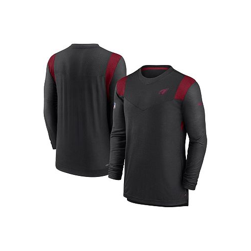 Nike Mens Black Arizona Cardinals Sideline Tonal Logo Performance Player Long Sleeve T-shirt