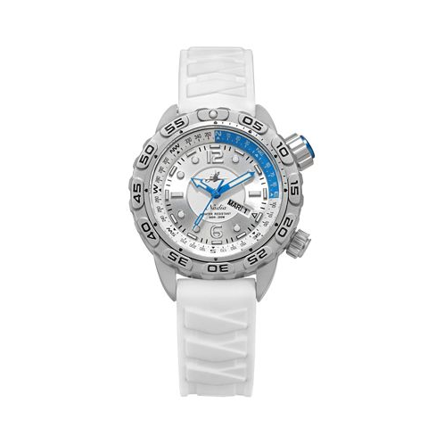Abingdon Co. Womens Automatic Nadia White Silicone Strap Watch 35mm