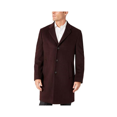 Kenneth Cole Reaction Mens Single-Breasted Classic Fit Overcoat