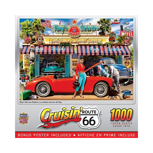Masterpieces Cruising Route 66 - Rays Service Station 1000 Piece Puzzle