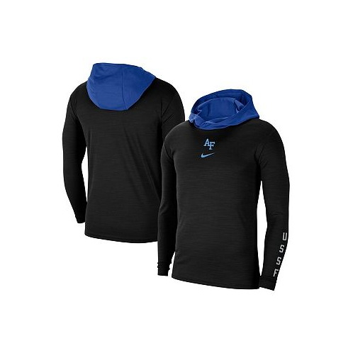 Nike Mens Black Air Force Falcons Space Force Rivalry Long Sleeve Hoodie T-shirt