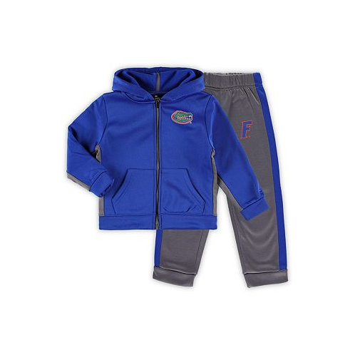 Colosseum Toddler Boys Royal Gray Florida Gators Shark Full-Zip Hoodie Jacket and Pants Set