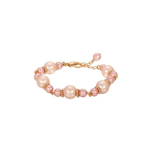 2028 Pink Imitation Pearl Bracelet