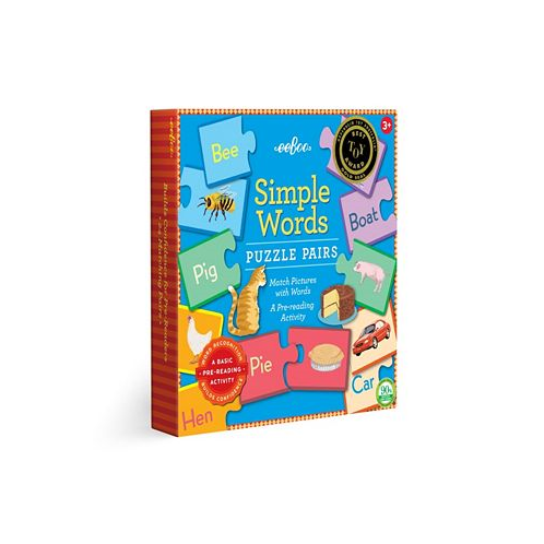 Eeboo Simple Word Puzzle Pairs 48 Piece Set