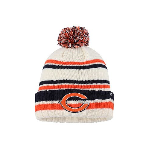47 Brand Big Boys Cream Chicago Bears Driftway Cuffed Knit Hat with Pom
