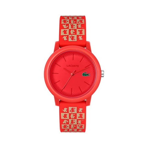 Lacoste Womens 12.12 Chinese New Year Red Silicone Strap Watch 36mm