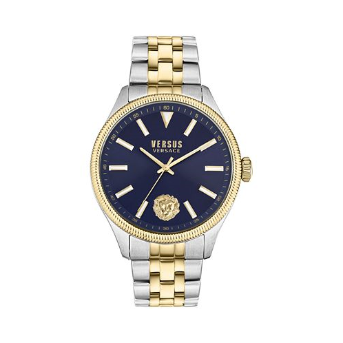 Versus Versace Mens Colonne Two-Tone Stainless Steel Bracelet Watch 45mm