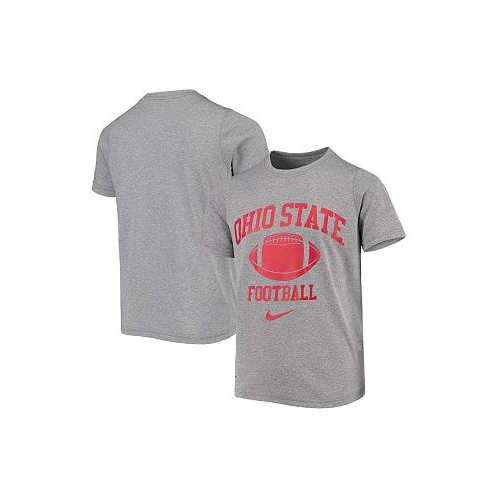 Nike Big Boys Heathered Gray Ohio State Buckeyes Retro Lockup Legend Performance T-shirt