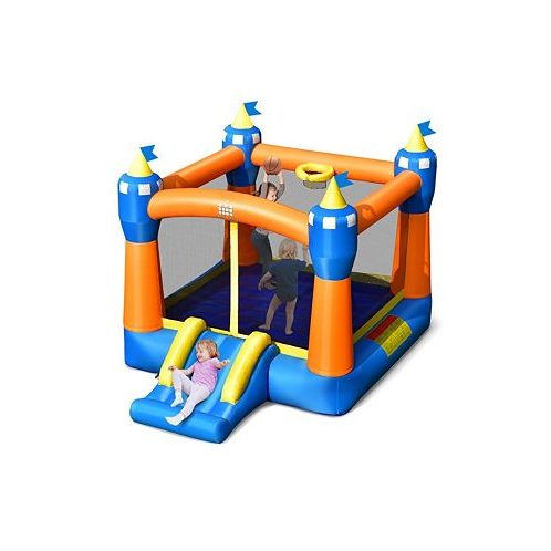 Costway Inflatable Bounce House Kids Magic Castle w/ Large Jumping Area Without Blower