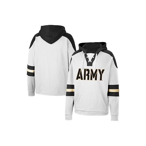 Colosseum Mens White Army Black Knights Lace-Up 4.0 Pullover Hoodie