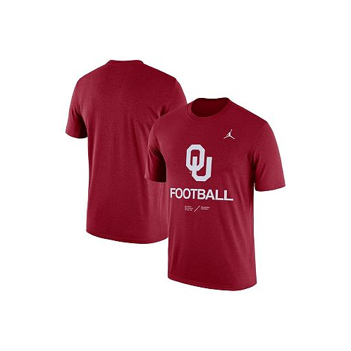 Jordan Mens Heathered Crimson Oklahoma Sooners Team Football Legend T-shirt