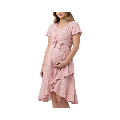 Ripe Maternity Maternity Vanessa Tie Front Floral Midi Dress