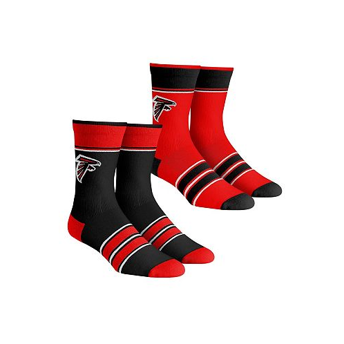 Rock Em Youth Boys and Girls Socks Atlanta Falcons Multi-Stripe 2-Pack Team Crew Sock Set