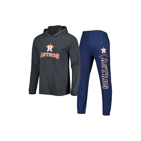 Concepts Sport Mens Heather Navy and Heather Charcoal Houston Astros Meter Hoodie and Joggers Set