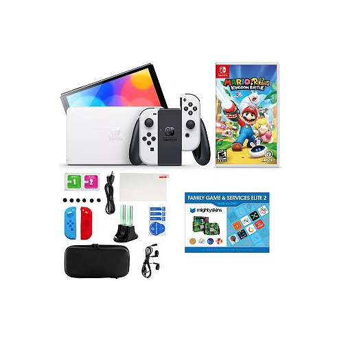 Nintendo Switch OLED in with Mario+Rabbids Acc Kit & Voucher