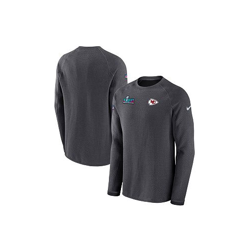 Nike Mens Anthracite Kansas City Chiefs Super Bowl LVII Opening Night Performance Pullover Sweatshirt