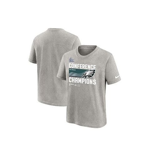 Nike Big Boys Gray Philadelphia Eagles 2022 NFC Champions Locker Room Trophy Collection T-shirt