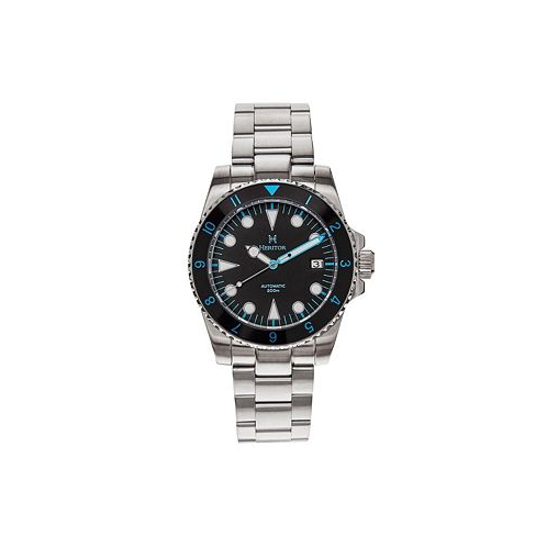 Heritor Automatic Men Luciano Stainless Steel Watch - Black/Blue 41mm