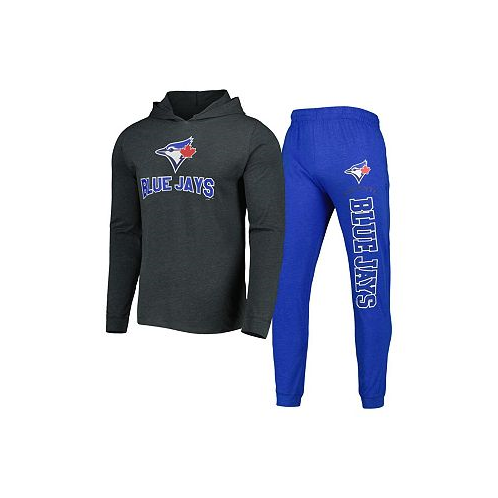 Concepts Sport Mens Heather Royal Heather Charcoal Toronto Blue Jays Meter Hoodie and Joggers Set