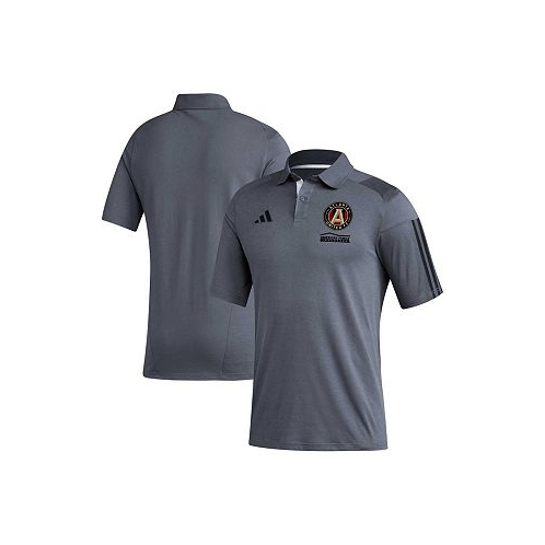 Adidas Mens Gray Atlanta United FC 2023 On-Field Training Polo Shirt