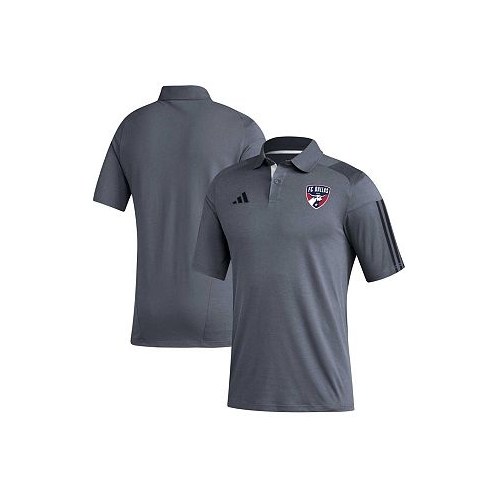 Adidas Mens Gray FC Dallas 2023 On-Field Training Polo Shirt