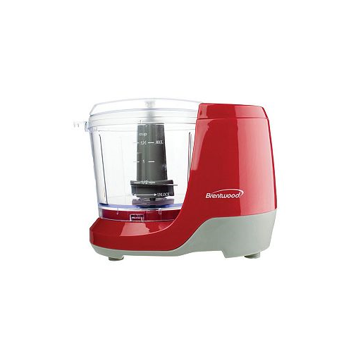 Brentwood Appliances Brentwood 1.5 Cup Mini Push Button Food Chopper in Red