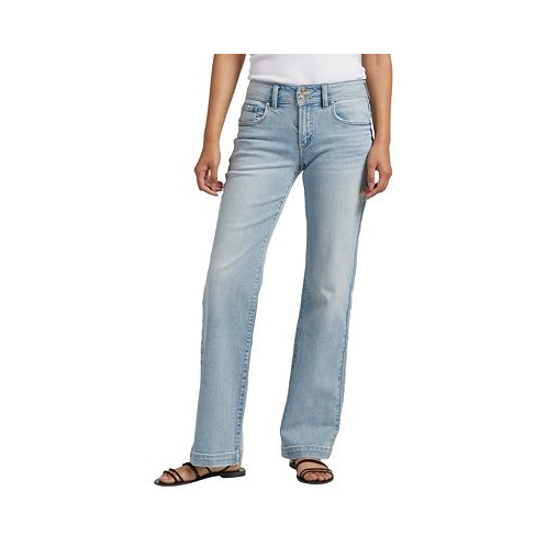 Silver Jeans Co. Womens Suki Mid Rise Trouser Leg Jeans