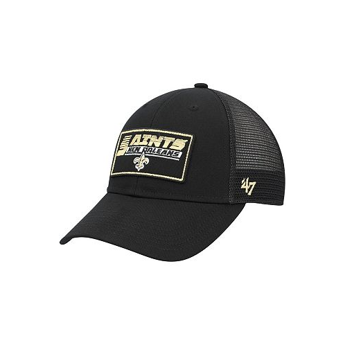 47 Brand Big Boys and Girls Black New Orleans Saints Levee MVP Trucker Adjustable Hat