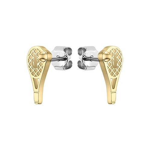 Lacoste Gold Tone Tennis Racket Earrings