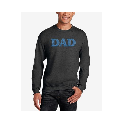 LA Pop Art Mens Dad Word Art Crewneck Sweatshirt
