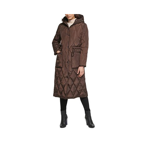 Kenneth Cole Womens Hooded Anorak Coat