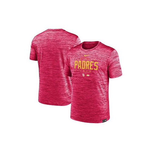 Nike Mens Pink San Diego Padres City Connect Velocity Practice Performance T-shirt