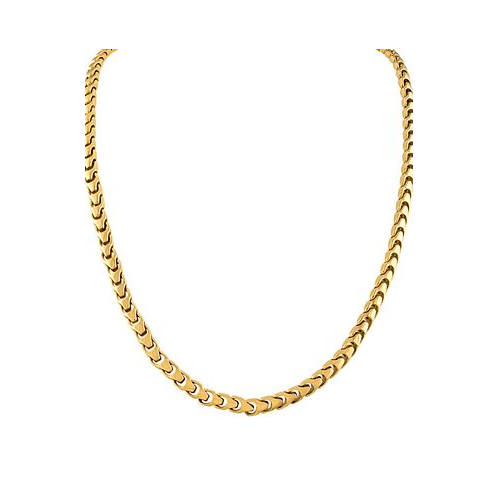 Bulova Mens Link Chain 24 Necklace in Gold-Plated Stainless Steel