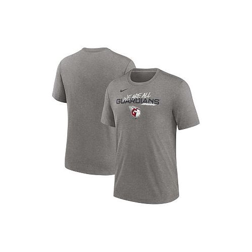 Nike Mens Heather Charcoal Cleveland Guardians We Are All Tri-Blend T-shirt