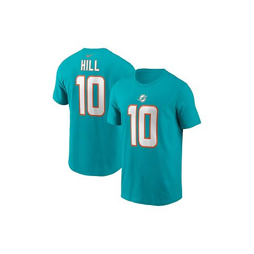 Nike Mens Tyreek Hill Aqua Miami Dolphins Player Name and Number T-shirt