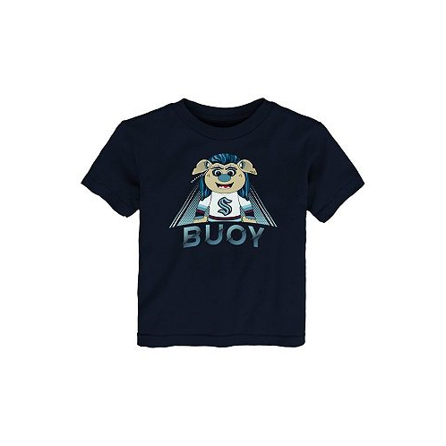 Outerstuff Toddler Boys and Girls Deep Sea Blue Seattle Kraken Mascot Callout T-shirt