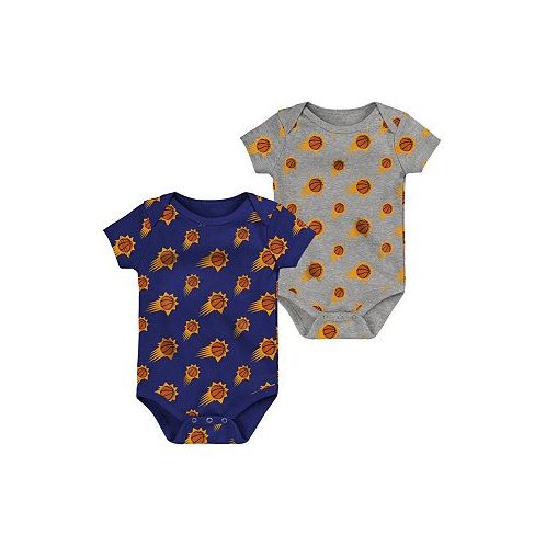 Outerstuff Newborn and Infant Boys and Girls Purple Gray Phoenix Suns Two-Pack Double Up Bodysuit Set