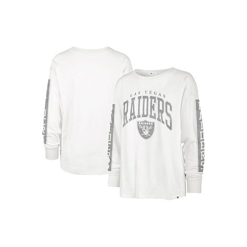 47 Brand Womens White Las Vegas Raiders Statement?Long Sleeve T-shirt