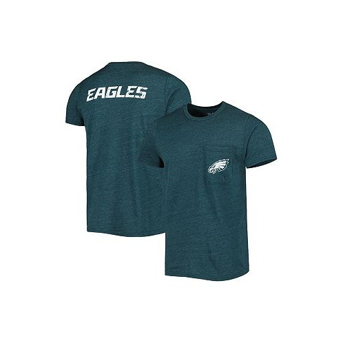 Majestic Mens Threads Midnight Green Philadelphia Eagles Tri-Blend Pocket T-shirt