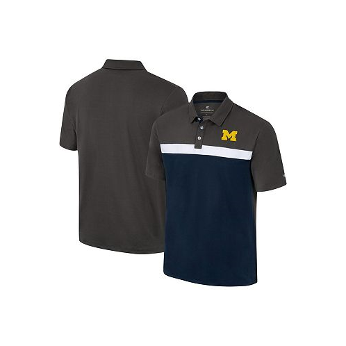 Colosseum Mens Charcoal Michigan Wolverines Two Yutes Polo Shirt
