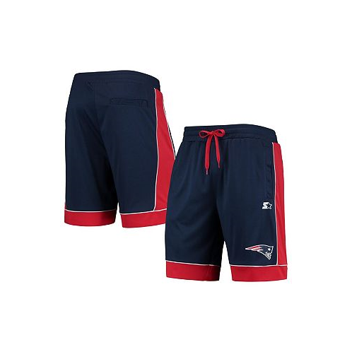 Starter Mens Navy Red New England Patriots Fan Favorite Fashion Shorts