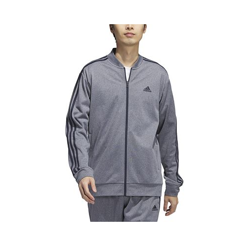 Adidas Mens Tricot Heathered Logo Track Jacket