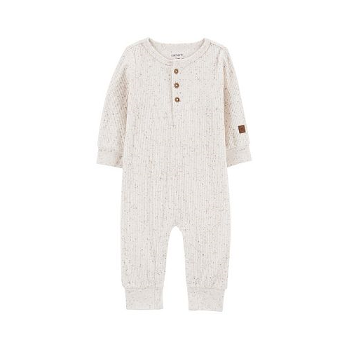 Carters Baby Boys and Baby Girls Drop Needle Rib Jumpsuit