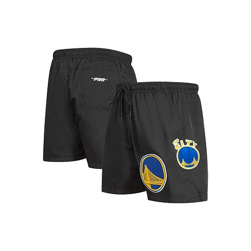 Pro Standard Mens Black Golden State Warriors Classics Woven Shorts