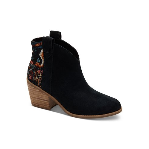 TOMS Womens Constance Pull On Western Booties