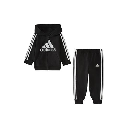 Adidas Baby Boys Hooded French Terry Jacket and Joggers 2 Piece Set