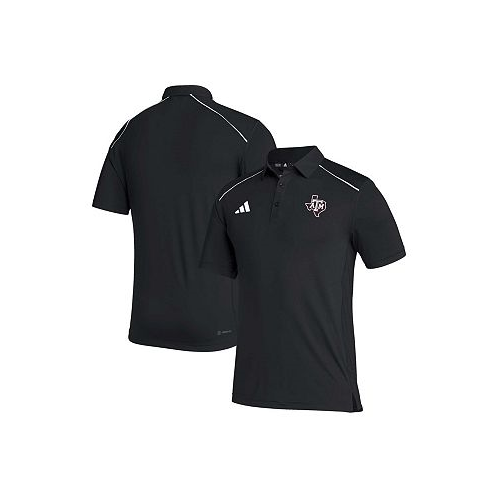 Adidas Mens Black Texas A&M Aggies Coaches AEROREADY Polo Shirt