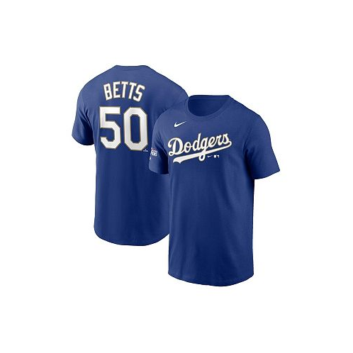 Nike Los Angeles Dodgers Mens Gold Name and Number Player T-Shirt Mookie Betts